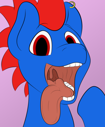 Size: 1768x2148 | Tagged: safe, artist:yannerino, imported from derpibooru, oc, oc only, oc:foxidro, earth pony, pony, invitation, male, maw, mawshot, mouth, open mouth, simple background, solo, tongue out, uvula