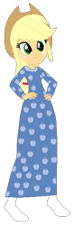 Size: 197x604 | Tagged: safe, alternate version, artist:cartoonmasterv3, imported from derpibooru, applejack, human, equestria girls, rainbow rocks, alternate design, alternate universe, clothes, humanized, long dress, long skirt, nightgown, pajamas, skirt, solo