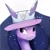 Size: 1024x1024 | Tagged: safe, artist:thisponydoesnotexist, imported from derpibooru, pony, ai content, ai generated, derp, generator:thisponydoesnotexist, hat, neural network, not twilight sparkle, simple background, solo, white background