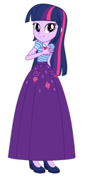 Size: 1024x2135 | Tagged: safe, alternate version, artist:cartoonmasterv3, imported from derpibooru, twilight sparkle, alicorn, human, equestria girls, clothes, humanized, long skirt, simple background, skirt, solo, transparent background, twilight sparkle (alicorn), vector