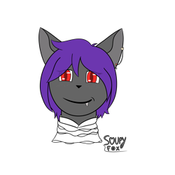 Size: 3000x3000 | Tagged: safe, artist:soupyfox, imported from derpibooru, oc, oc only, oc:vera, bat pony, pony, bat pony oc, bat wings, bust, commission, grin, looking at you, portrait, simple background, smiling, smiling at you, smirk, solo, transparent background, wings