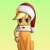 Size: 3000x3000 | Tagged: safe, alternate version, artist:colourwave, imported from derpibooru, applejack, earth pony, pony, christmas, cute, cyrillic, delivery, female, happy new year, hat, holiday, jackabetes, letter, letter in mouth, looking at you, mare, merry christmas, mouth hold, santa hat, simple background, sitting