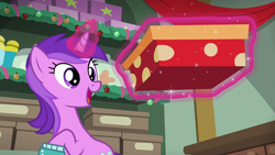 Size: 1920x1080 | Tagged: safe, imported from derpibooru, screencap, amethyst star, sparkler, pony, unicorn, best gift ever, female, magic, mare, solo, telekinesis