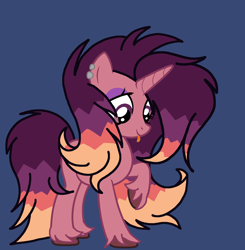 Size: 1830x1870 | Tagged: safe, artist:circuspaparazzi5678, imported from derpibooru, oc, oc only, oc:firework burst, pony, unicorn, base used, ear piercing, earring, eyeshadow, jewelry, magical lesbian spawn, makeup, offspring, parent:sunset shimmer, parent:twilight sparkle, parents:sunsetsparkle, piercing, solo, tongue out, tongue piercing