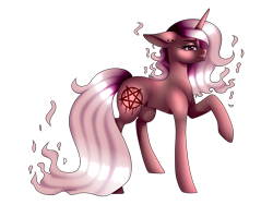 Size: 1600x1200 | Tagged: safe, artist:minelvi, imported from derpibooru, oc, oc only, pony, unicorn, ear piercing, female, horn, mare, piercing, raised hoof, simple background, solo, transparent background, unicorn oc