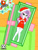 Size: 2650x3507 | Tagged: safe, artist:theminus, imported from derpibooru, sweetie belle, human, equestria girls, bedroom eyes, christmas, clothes, costume, gloves, hat, holiday, long gloves, looking at you, patreon, patreon logo, santa costume, santa hat, show accurate, socks, stocking feet, stockings, thigh highs