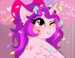 Size: 4981x3862 | Tagged: safe, artist:2pandita, imported from derpibooru, oc, oc only, alicorn, pony, bow, female, hair bow, mare, solo