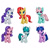 Size: 600x600 | Tagged: safe, imported from derpibooru, fizzy, gusty, princess cadance, rarity, sunset shimmer, twilight sparkle, alicorn, pony, unicorn, my little pony: pony life, fizzleshake, g1, g1 to g4, g4, g4.5, generation leap, gusty (g4.5), pony life, toy