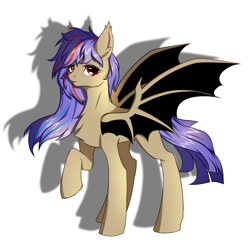 Size: 1500x1500 | Tagged: safe, imported from derpibooru, oc, oc only, oc:lenaga, bat pony, pony, simple background, solo, white background