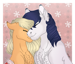 Size: 1280x1098 | Tagged: safe, artist:akumajdragon, imported from derpibooru, applejack, oc, oc:constance everheart, pony, canon x oc, everjack, female, male, shipping, straight