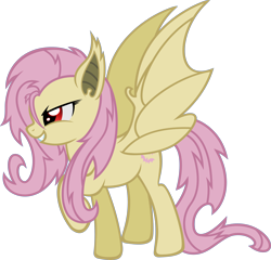 Size: 4000x3843 | Tagged: safe, artist:godoffury, imported from derpibooru, fluttershy, bat pony, pony, bats!, bat ponified, female, flutterbat, race swap, simple background, solo, transparent background, vector