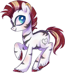 Size: 470x532 | Tagged: safe, artist:misspinka, imported from derpibooru, oc, oc only, oc:savage heart, hybrid, pony, zony, male, simple background, solo, transparent background