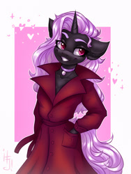 Size: 1200x1600 | Tagged: safe, artist:falafeljake, imported from derpibooru, oc, oc only, oc:midnight serenade, anthro, unicorn, solo