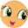 Size: 32x32 | Tagged: safe, imported from derpibooru, applejack, pony, emoticon, happy, hatless, missing accessory, mlpforums, solo