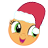 Size: 48x48 | Tagged: safe, imported from derpibooru, applejack, pony, christmas, emoticon, happy, hat, holiday, mlpforums, santa hat, solo