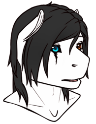 Size: 373x477 | Tagged: safe, artist:imreer, imported from derpibooru, oc, oc only, oc:richard, anthro, earth pony, bust, earth pony oc, eye scar, heterochromia, male, scar, simple background, solo, transparent background