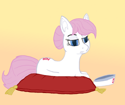 Size: 1030x864 | Tagged: safe, artist:modera, imported from derpibooru, nurse redheart, pony, lidded eyes, pillow