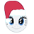 Size: 48x48 | Tagged: safe, imported from derpibooru, rarity, pony, christmas, emoticon, happy, hat, holiday, mlpforums, santa hat, solo