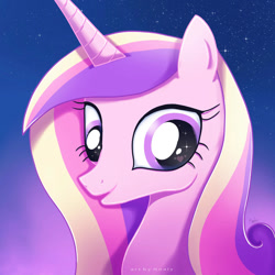 Size: 1024x1024 | Tagged: safe, artist:nnaly, imported from derpibooru, princess cadance, alicorn, pony, bust, female, heart eyes, mare, portrait, signature, smiling, solo, wingding eyes