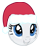 Size: 48x48 | Tagged: safe, imported from derpibooru, rarity, pony, christmas, emoticon, hat, holiday, mlpforums, picture for breezies, please, pretty please, santa hat, solo