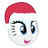 Size: 48x48 | Tagged: safe, imported from derpibooru, rarity, pony, christmas, emoticon, happy, hat, holiday, mlpforums, picture for breezies, santa hat, simple background, solo, transparent background