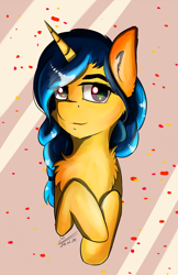 Size: 1180x1820 | Tagged: safe, artist:yuris, imported from derpibooru, oc, oc only, pony, unicorn, horn, solo, unicorn oc