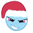 Size: 48x48 | Tagged: safe, imported from derpibooru, rainbow dash, pony, christmas, determined, emoticon, hat, holiday, mlpforums, picture for breezies, santa hat, solo