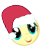 Size: 48x48 | Tagged: safe, imported from derpibooru, fluttershy, pony, christmas, cute, emoticon, hat, holiday, mlpforums, open mouth, santa hat, solo