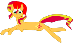 Size: 4000x2500 | Tagged: safe, altbooru exclusive, artist:havock, imported from ponybooru, sunset shimmer, pony, unicorn, christmas, cutie mark, female, hat, holiday, looking at you, lying down, mare, santa hat, simple background, smiling, transparent background, two toned mane, two toned tail