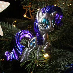 Size: 2736x2736 | Tagged: safe, artist:malte279, imported from derpibooru, rarity, christmas, christmas lights, christmas tree, craft, hearth's warming eve, holiday, metal foil, relief, tree