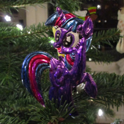 Size: 894x894 | Tagged: safe, alternate version, artist:malte279, imported from derpibooru, twilight sparkle, alicorn, christmas, christmas lights, christmas tree, craft, hearth's warming eve, holiday, metal foil, relief, tree, twilight sparkle (alicorn)