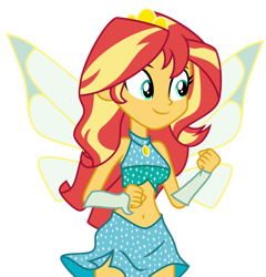 Size: 1024x1065 | Tagged: safe, artist:emeraldblast63, imported from derpibooru, sunset shimmer, fairy, human, equestria girls, bloom (winx club), clothes, clothes swap, crown, fairy wings, fairyized, fingerless gloves, gloves, jewelry, magic winx, motorcross, regalia, simple background, sleeveless, solo, transparent background, wings, winx, winx club, winxified
