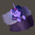 Size: 1000x1000 | Tagged: safe, artist:dummyhorse, artist:phutashi, imported from derpibooru, twilight sparkle, pony, bed, blanket, bust, eyes closed, female, horn, lying down, mare, on back, pillow, sleeping, smiling, solo