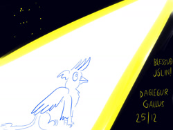 Size: 1280x960 | Tagged: safe, artist:horsesplease, imported from derpibooru, gallus, griffon, christmas, constellation, doodle, holiday, icelandic, solo, stars