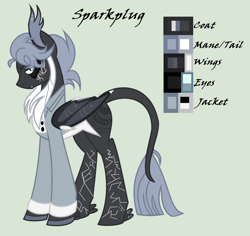 Size: 1712x1616 | Tagged: safe, artist:lominicinfinity, imported from derpibooru, oc, oc only, oc:sparkplug, pony, male, reference sheet, simple background, solo