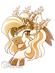 Size: 960x1280 | Tagged: safe, artist:aeritus, imported from derpibooru, oc, oc only, oc:zelie, pony, zebra, bust, christmas, christmas decoration, christmas lights, commission, female, holiday, portrait, solo, tribal, zebra oc