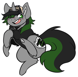 Size: 2221x2210 | Tagged: artist needed, safe, imported from derpibooru, oc, oc only, oc:spectrum heat, pony, unicorn, clothes, hat, hoodie, male, solo, stallion