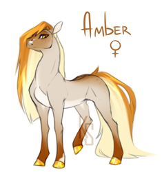 Size: 640x680 | Tagged: safe, artist:dementra369, imported from derpibooru, oc, oc only, oc:amber, earth pony, horse, pony, amber, earth pony oc, female, long hair, looking at you, mare, pale belly, raised hoof, realistic, realistic anatomy, realistic horse legs, simple background, solo, white background