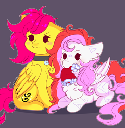 Size: 3504x3573 | Tagged: safe, artist:2pandita, imported from derpibooru, oc, oc only, oc:ayame, oc:miziky otonashy, pegasus, pony, chibi, christmas, female, hat, holiday, mare, santa hat