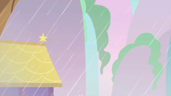 Size: 1280x720 | Tagged: safe, imported from derpibooru, screencap, teacher of the month (episode), spoiler:interseason shorts, background, no pony, rain, scenic ponyville, school of friendship