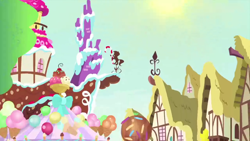 Size: 1280x720 | Tagged: safe, imported from derpibooru, screencap, sundae sundae sundae, spoiler:interseason shorts, background, no pony, ponyville, scenic ponyville, sugarcube corner