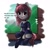 Size: 1080x1080 | Tagged: dead source, safe, artist:misterowluvu, imported from derpibooru, oc, oc only, anthro, earth pony, unguligrade anthro, choker, clothes, cyrillic, earth pony oc, female, russian, sitting, socks, talking