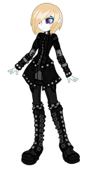 Size: 1160x2112 | Tagged: safe, artist:riariirii2, imported from derpibooru, oc, oc only, oc:winter sparkle, equestria girls, base used, boots, clothes, equestria girls-ified, eyelashes, frown, goth, heterochromia, makeup, shoes, simple background, solo, transparent background