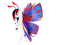 Size: 2790x2150 | Tagged: safe, artist:riariirii2, imported from derpibooru, oc, oc only, breezie, breezie oc, butterfly wings, colored wings, gradient wings, simple background, solo, sparkly wings, transparent background, wings