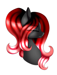 Size: 1200x1600 | Tagged: safe, artist:minelvi, imported from derpibooru, oc, oc only, earth pony, pony, bust, earth pony oc, eye clipping through hair, eyelashes, eyes closed, simple background, solo, transparent background