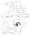 Size: 655x733 | Tagged: source needed, safe, artist:dotkwa, oc, pony, archie, chair, dialogue, female, filly, glasses, grandmother, mare, monochrome, sketch