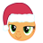 Size: 48x48 | Tagged: safe, imported from derpibooru, applejack, christmas, emoticon, hat, holiday, mlpforums, picture for breezies, santa hat, smiling, solo