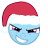 Size: 48x48 | Tagged: safe, imported from derpibooru, rainbow dash, christmas, determined, emoticon, hat, holiday, mlpforums, picture for breezies, santa hat, solo