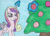 Size: 346x249 | Tagged: safe, artist:bluewolf-2020, imported from derpibooru, princess cadance, alicorn, pony, christmas, christmas decoration, christmas tree, decorating, holiday, looking down, solo, traditional art, tree