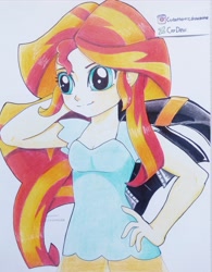 Size: 3120x3997 | Tagged: safe, artist:crydevi, imported from derpibooru, sunset shimmer, equestria girls, solo